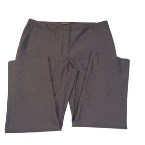 Mario Serrani Italy Women's Flat Front Dress Pants Comfort Stretch Size 14 Black